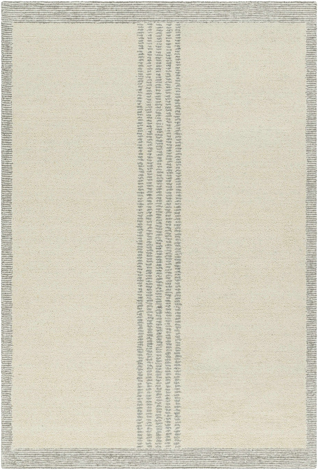 Ande Modern Stripe Pattern Beige Hand Tufted Wool Area Rug - The Rug Decor