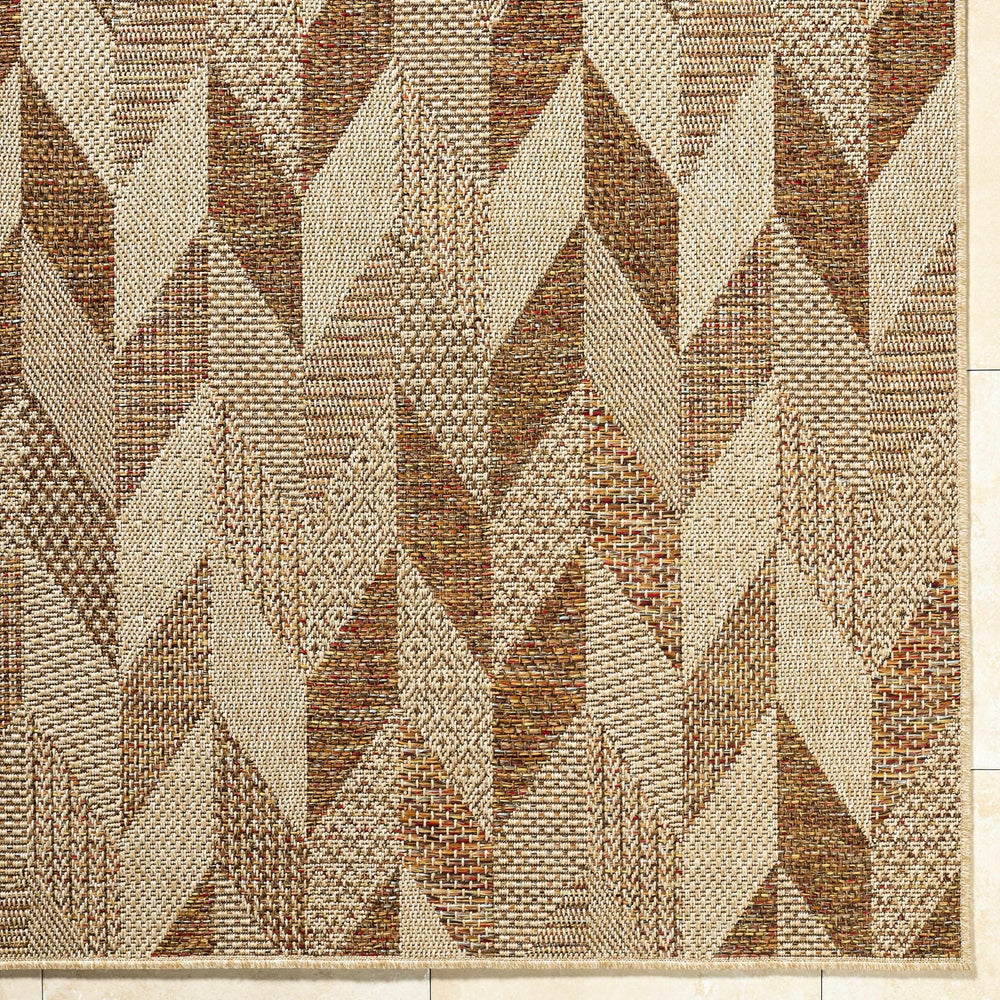Andrea Contemporary Geometrical Tan And Brown Rug - The Rug Decor