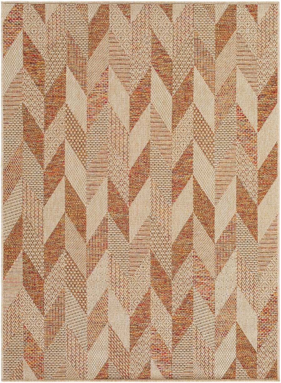Andrea Contemporary Geometrical Tan And Brown Rug - The Rug Decor
