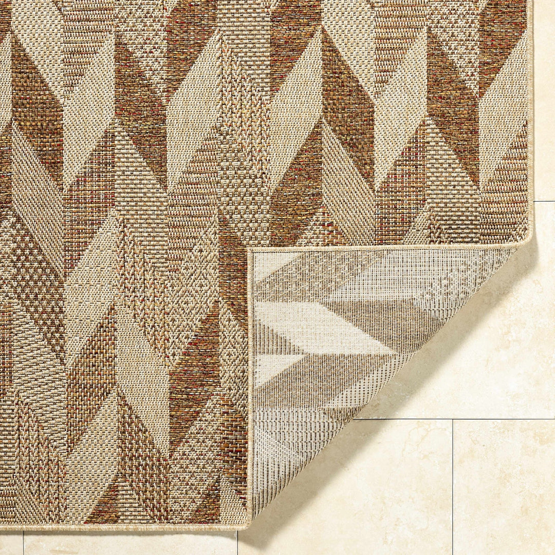 Andrea Contemporary Geometrical Tan And Brown Rug - The Rug Decor