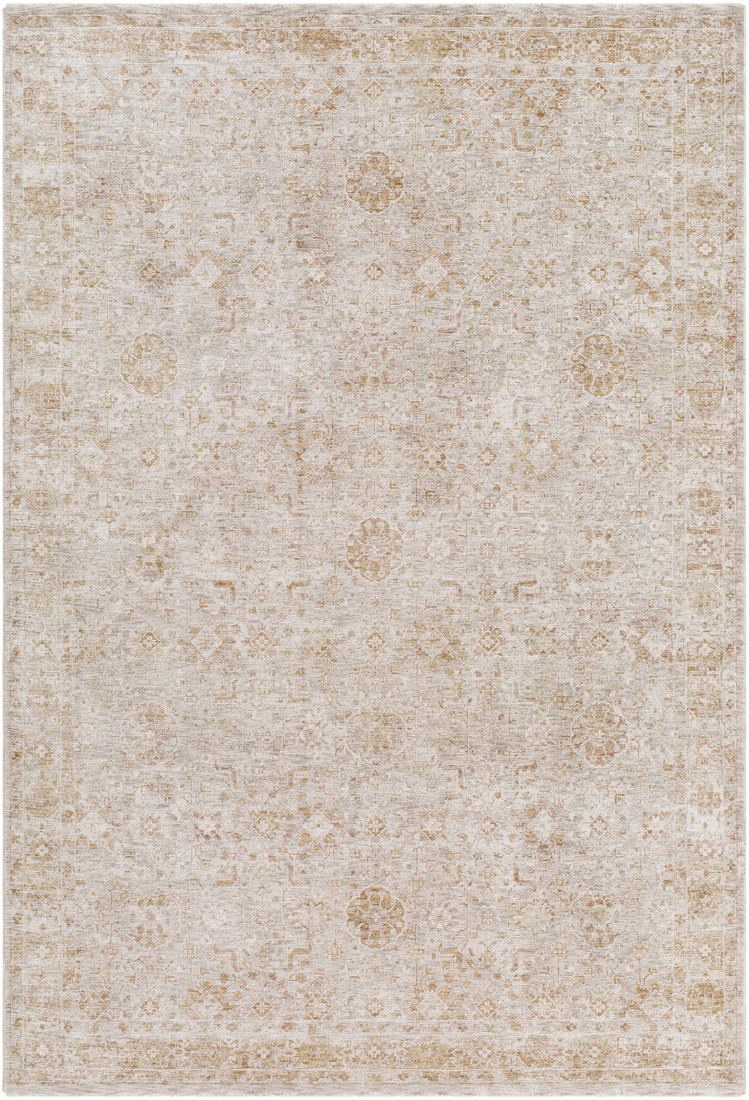 Andres Traditional Style Tan And Cream Area Rug - The Rug Decor