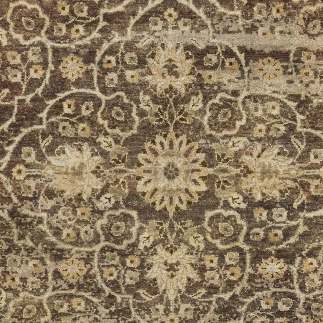 Andrew Traditional Transitional Brown And Beige Wool Rug - The Rug Decor