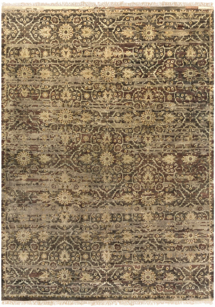 Andrew Traditional Transitional Brown And Beige Wool Rug - The Rug Decor