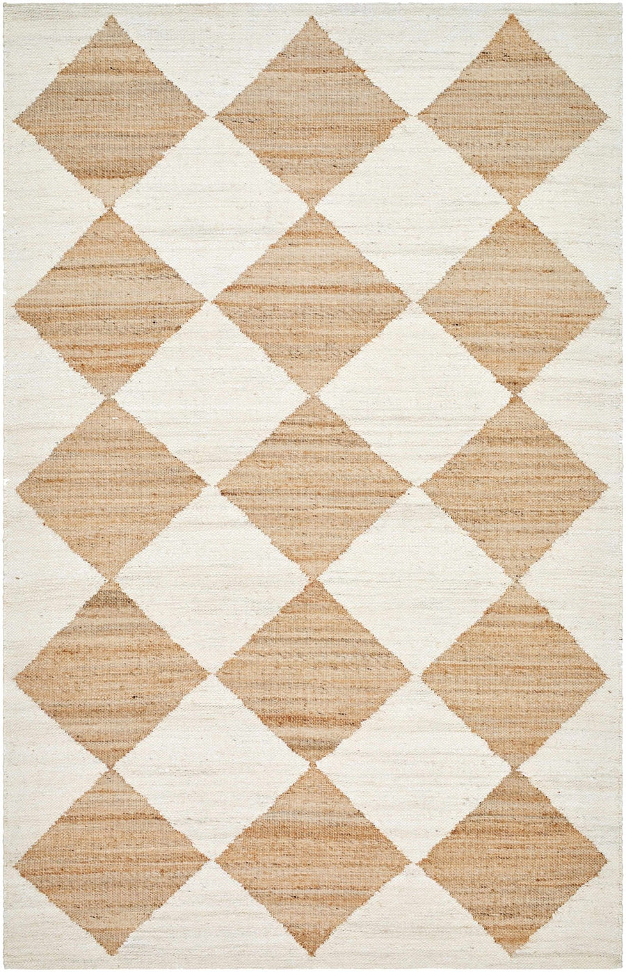 Andrin Modern Geometrical Beige And Ivory Rug - The Rug Decor