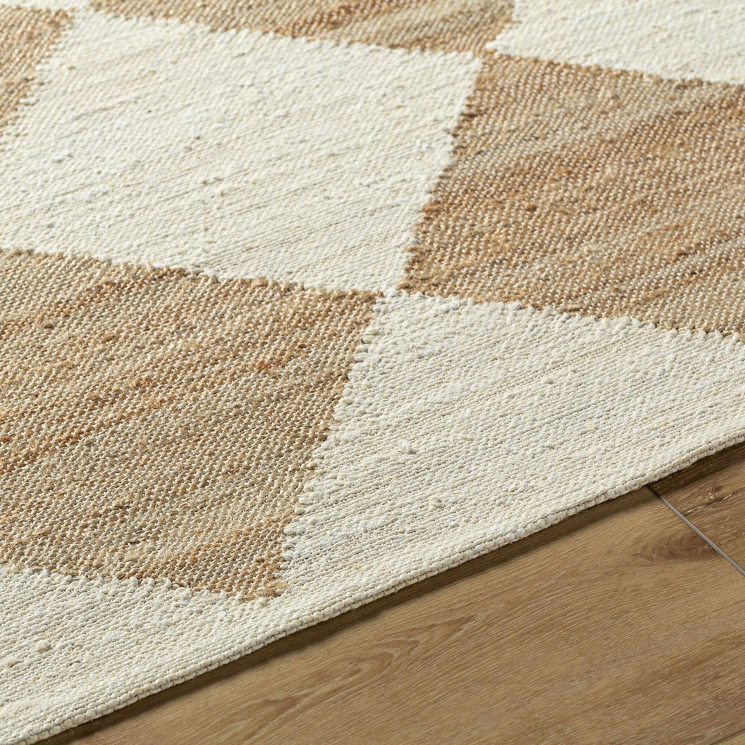 Andrin Modern Geometrical Beige And Ivory Rug - The Rug Decor