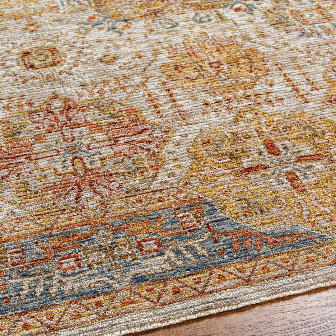 Ange Traditional Style Tan & Rust Area Rug - The Rug Decor