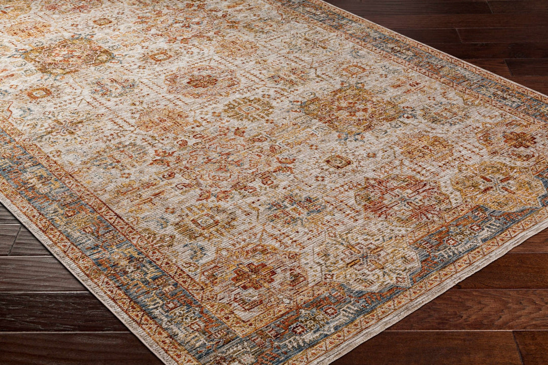 Ange Traditional Style Tan & Rust Area Rug - The Rug Decor