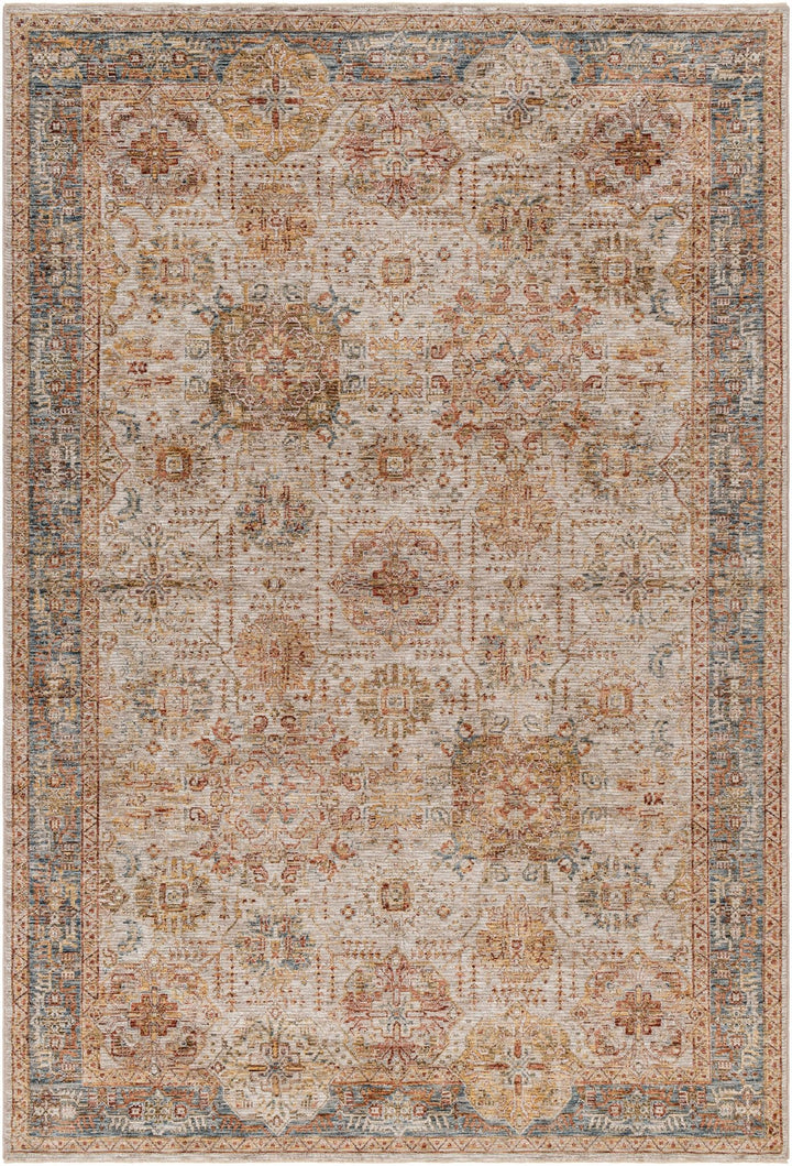 Ange Traditional Style Tan & Rust Area Rug - The Rug Decor