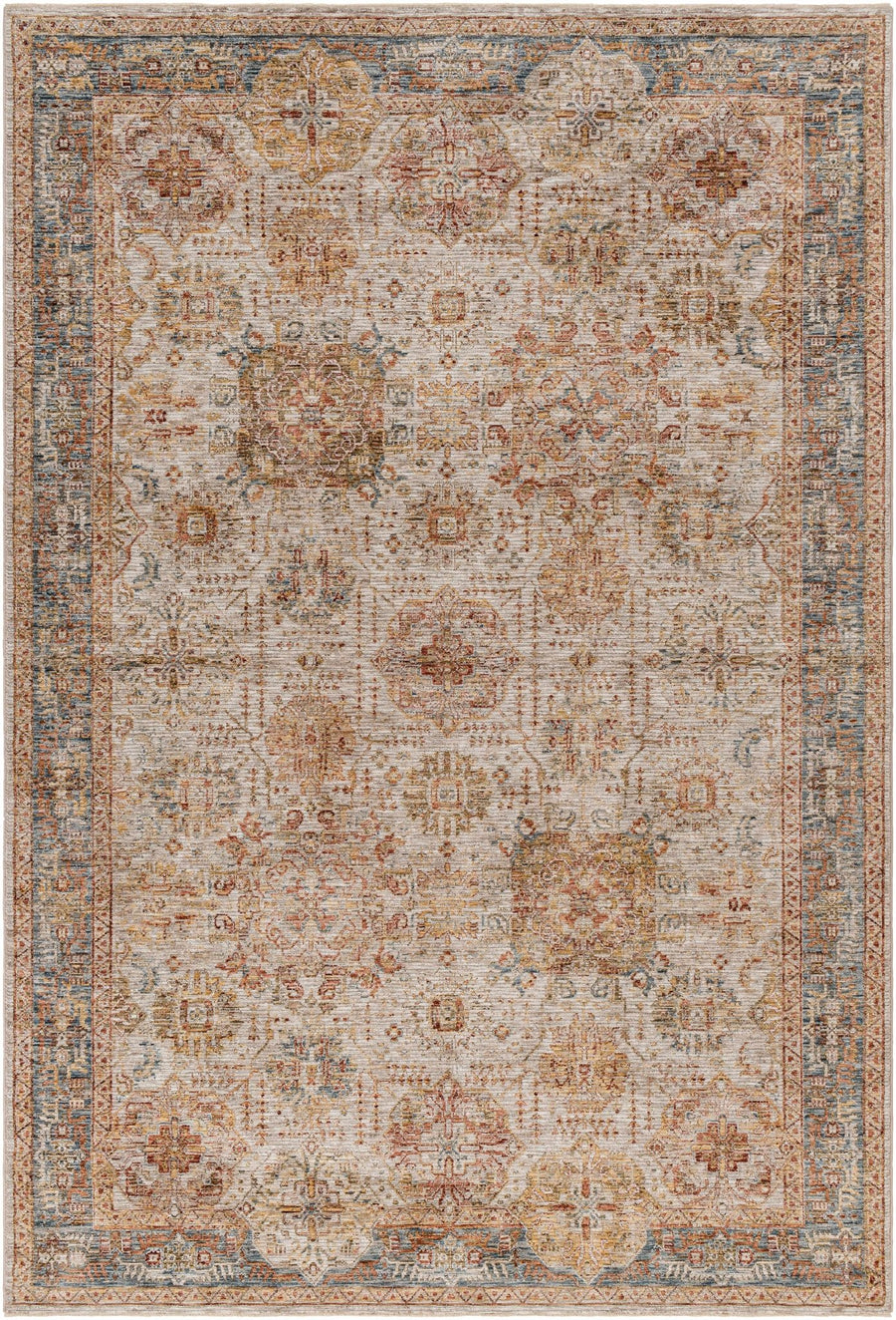 Ange Traditional Style Tan & Rust Area Rug - The Rug Decor