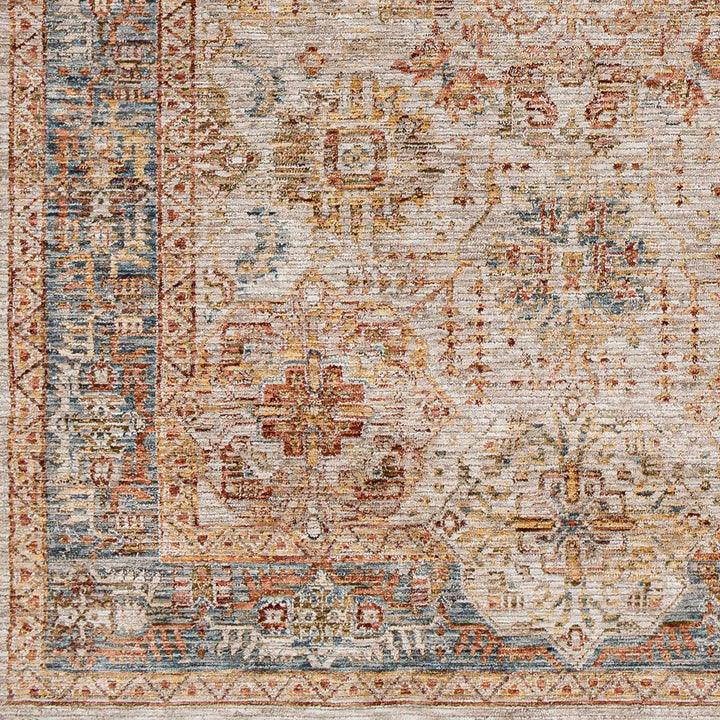 Ange Traditional Style Tan & Rust Area Rug - The Rug Decor