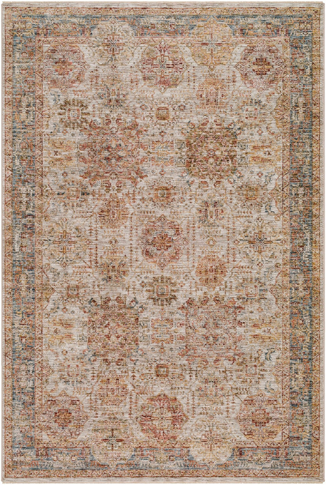 Ange Traditional Style Tan & Rust Area Rug - The Rug Decor