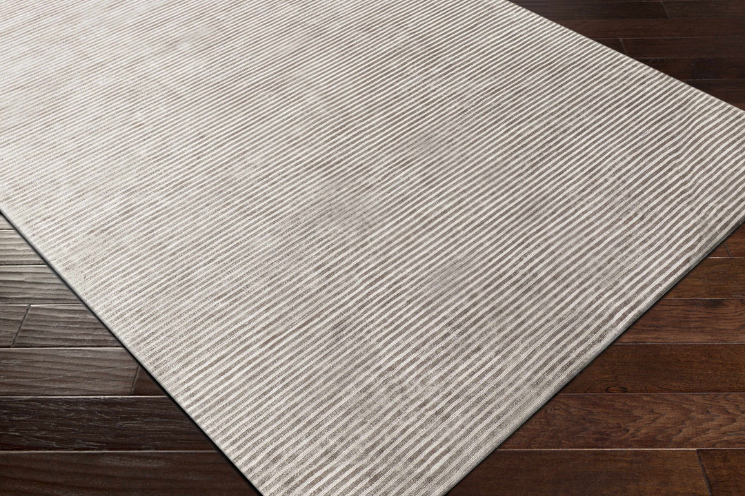 Angie Modern Abstract Taupe Hand Loomed Area Rug