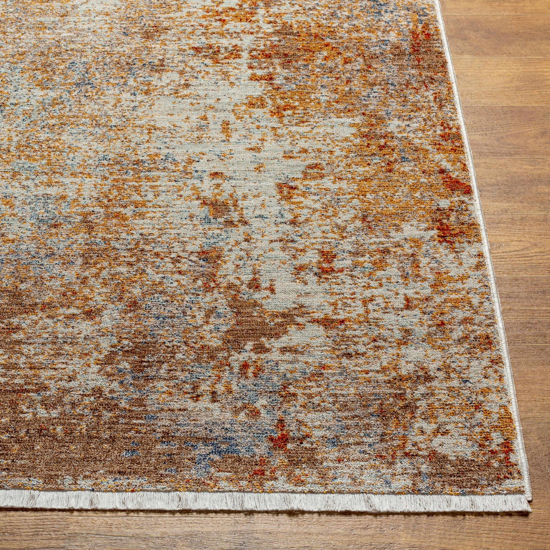 Angono Contemporary Abstract Brown And Rust Rug - The Rug Decor