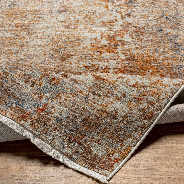 Angono Contemporary Abstract Brown And Rust Rug - The Rug Decor