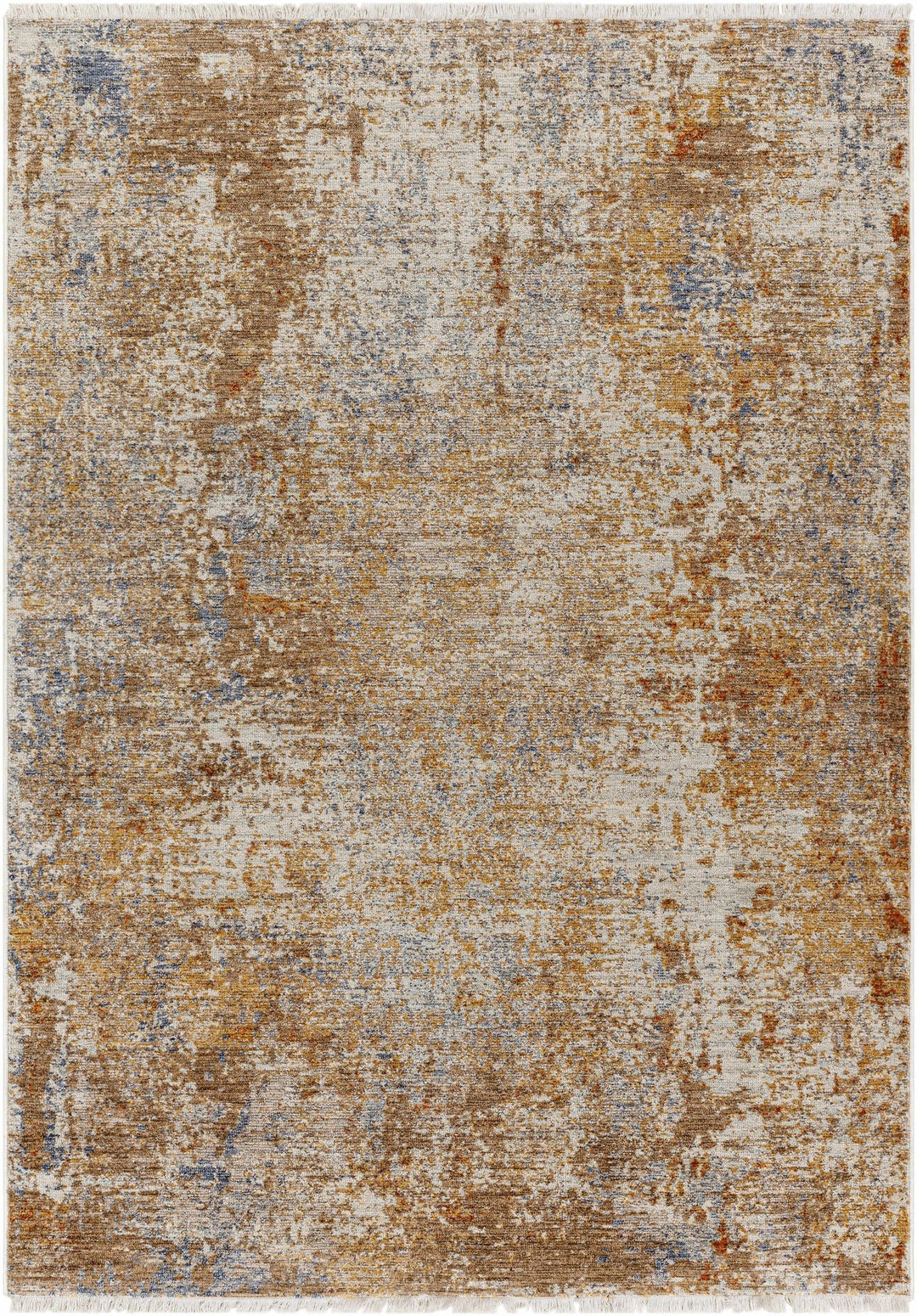 Angono Contemporary Abstract Brown And Rust Rug - The Rug Decor