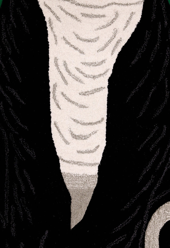 Animal Black Panda Hand Tufted 3x5 Wool Area Rug - The Rug Decor