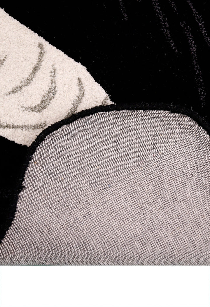 Animal Black Panda Hand Tufted 3x5 Wool Area Rug - The Rug Decor