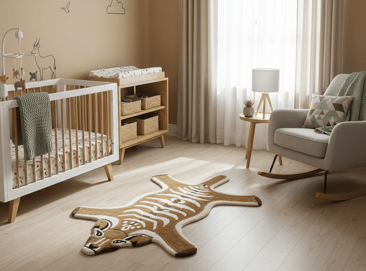 Animal Deer Brown Hand Tufted 3x5 Wool Area Rug - The Rug Decor