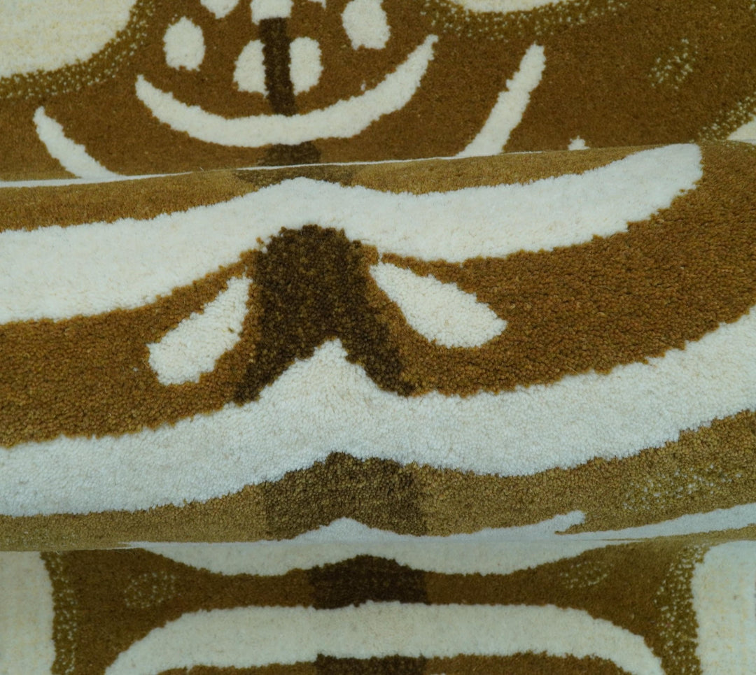 Animal Deer Brown Hand Tufted 3x5 Wool Area Rug - The Rug Decor