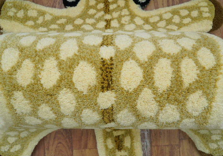 Animal Giraffe Brown Hand Tufted 2x3 Wool Area Rug - The Rug Decor