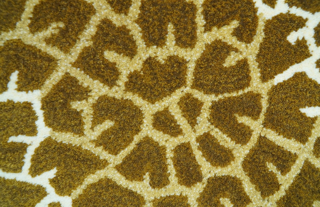 Animal Giraffe Brown Hand Tufted 3x5 Wool Area Rug - The Rug Decor