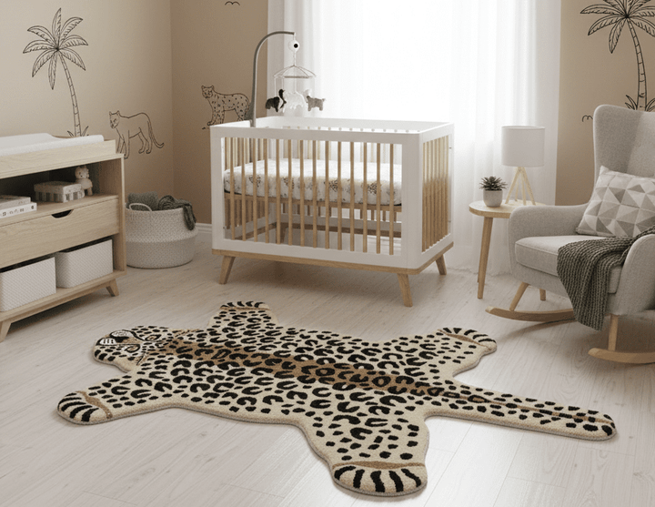 Animal Leopard Beige Hand Tufted 3x5 Wool Area Rug - The Rug Decor