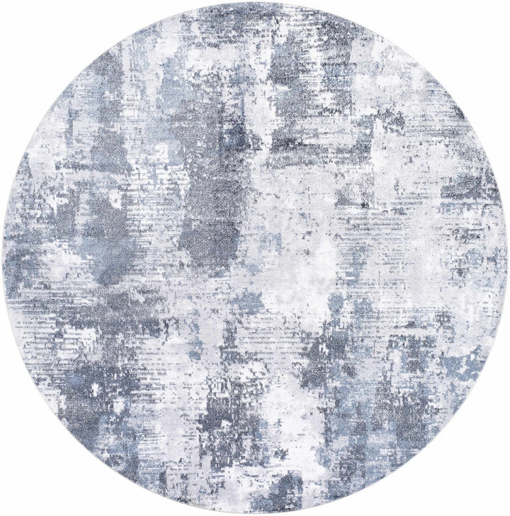 Anitra Modern Abstract Blue Washable Area Rug - The Rug Decor