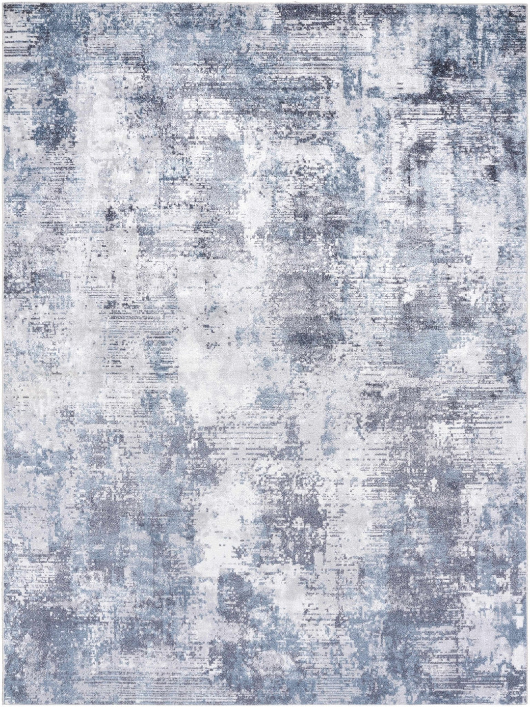 Anitra Modern Abstract Blue Washable Area Rug - The Rug Decor