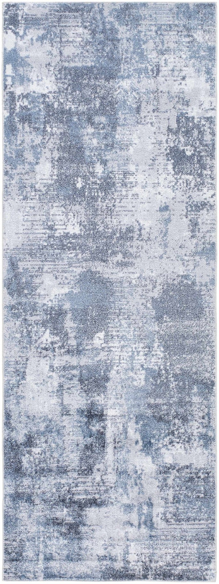 Anitra Modern Abstract Blue Washable Area Rug - The Rug Decor