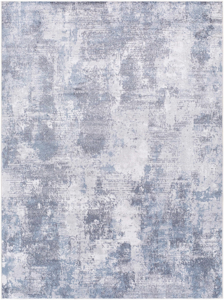Anitra Modern Abstract Blue Washable Area Rug - The Rug Decor