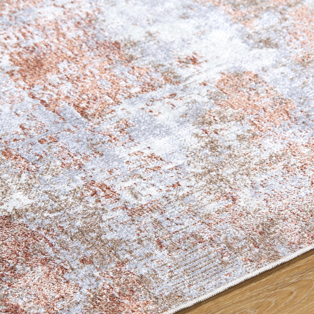Anitra Modern Abstract Brown Washable Area Rug - The Rug Decor