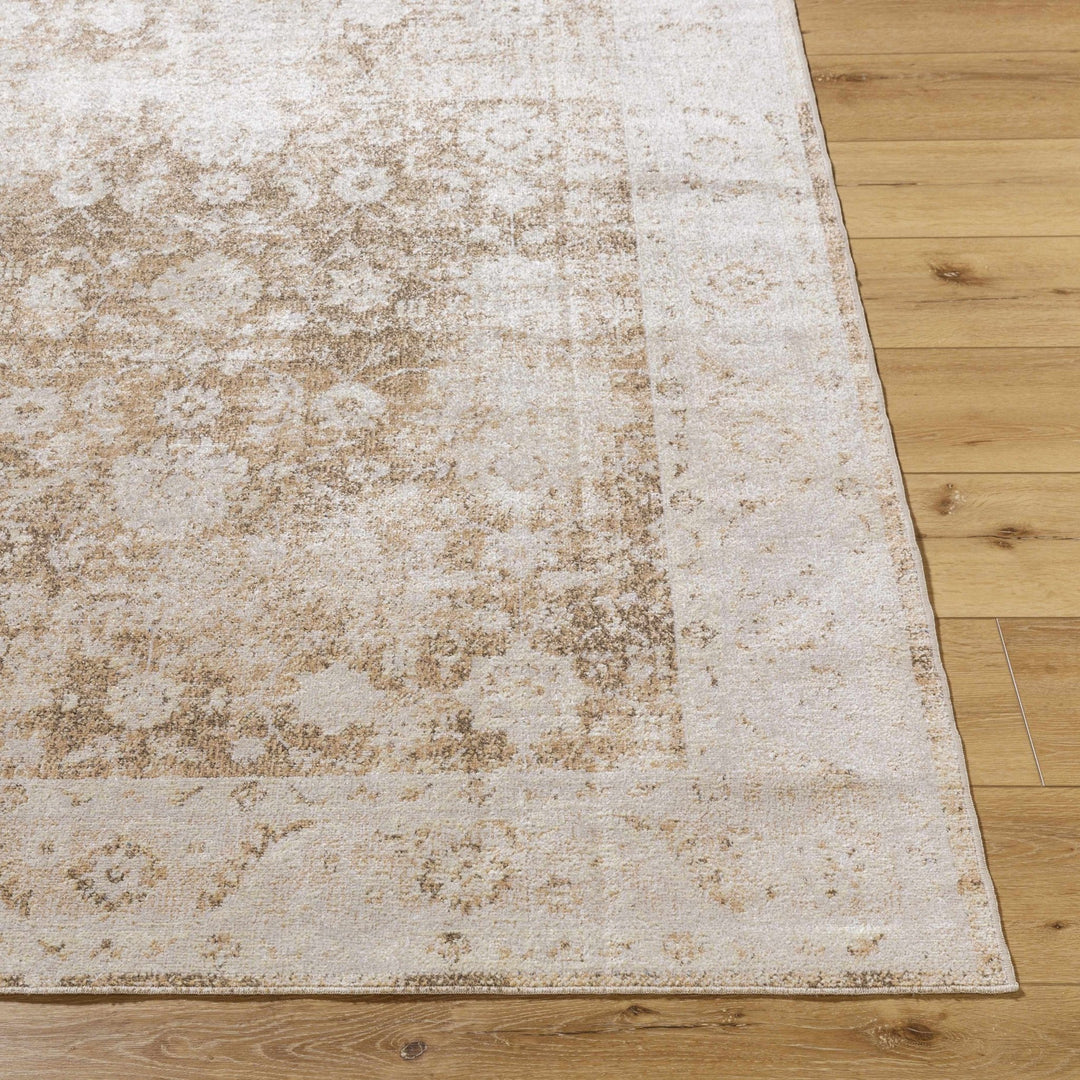 Aniyah Traditional Beige And Brown Washable Rug - The Rug Decor