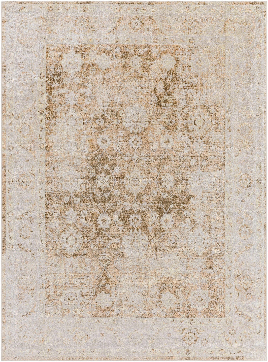 Aniyah Traditional Beige And Brown Washable Rug - The Rug Decor