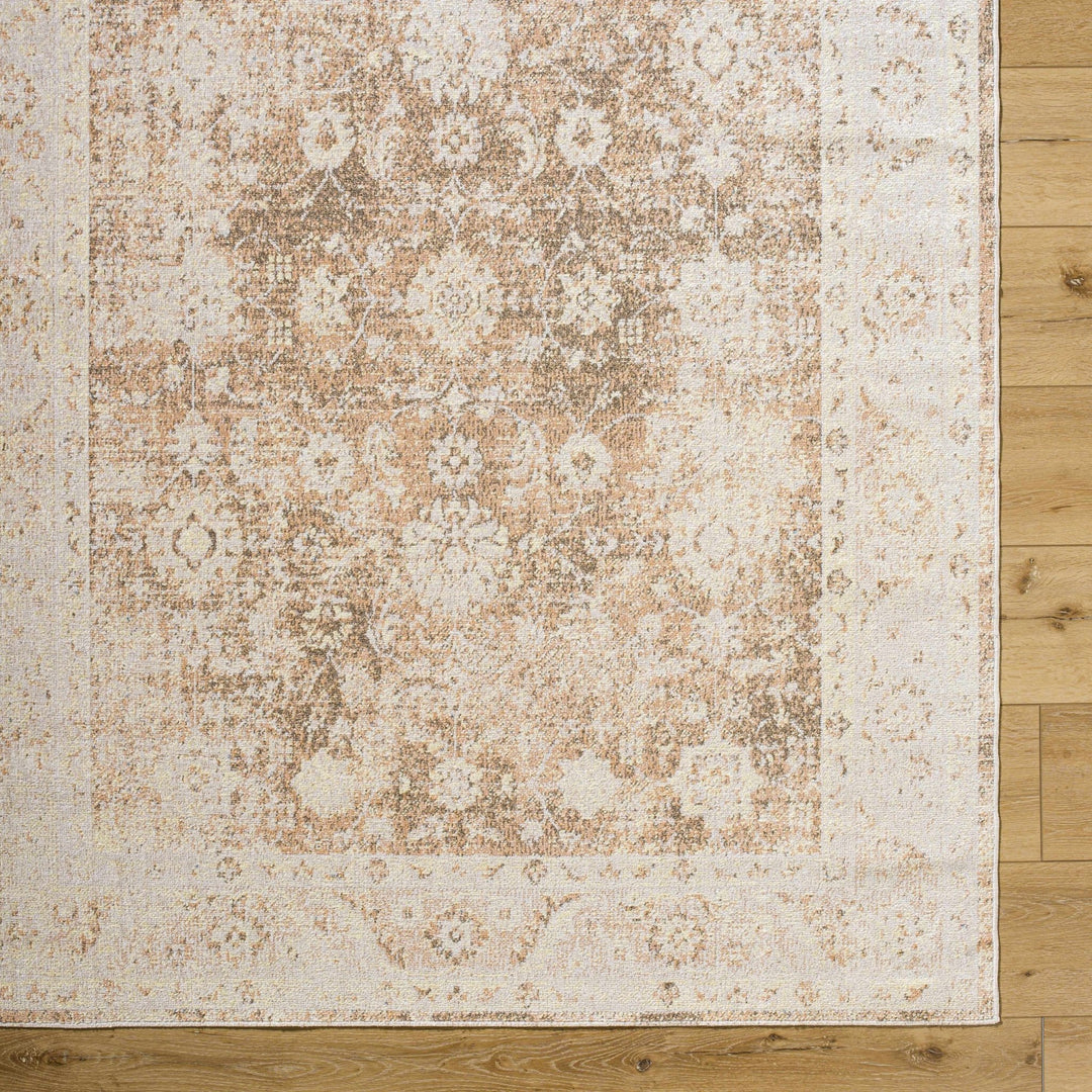 Aniyah Traditional Beige And Brown Washable Rug - The Rug Decor