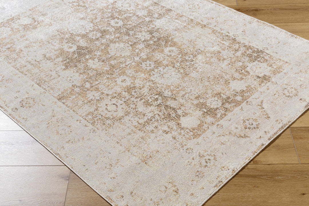 Aniyah Traditional Beige And Brown Washable Rug - The Rug Decor
