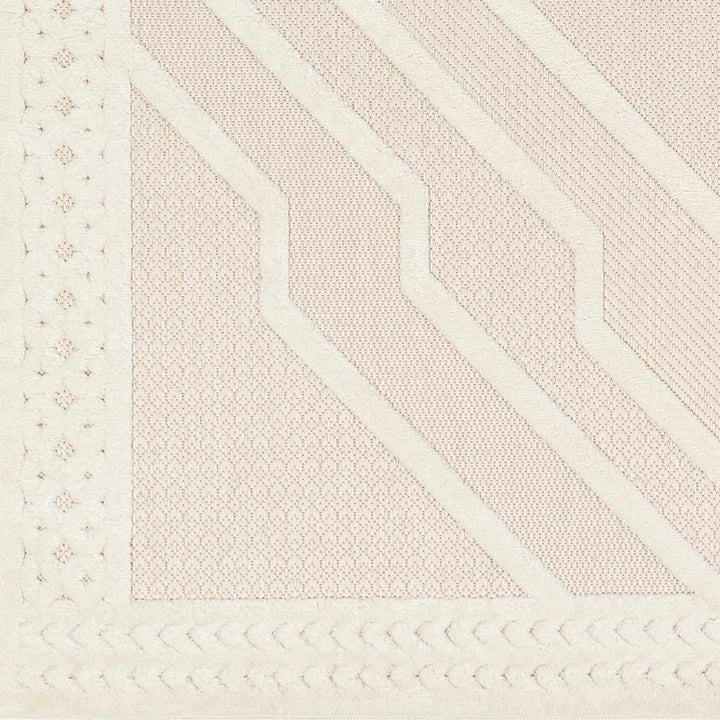 Anja Contemporary Geometrical Peach And Ivory Rug - The Rug Decor