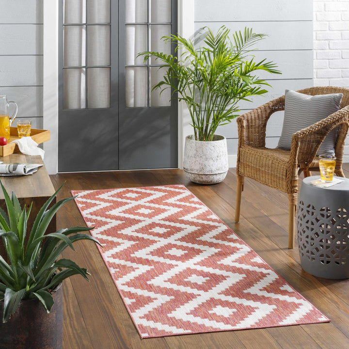 Anke Bohemian Style Burnt Orange Area Rug - The Rug Decor
