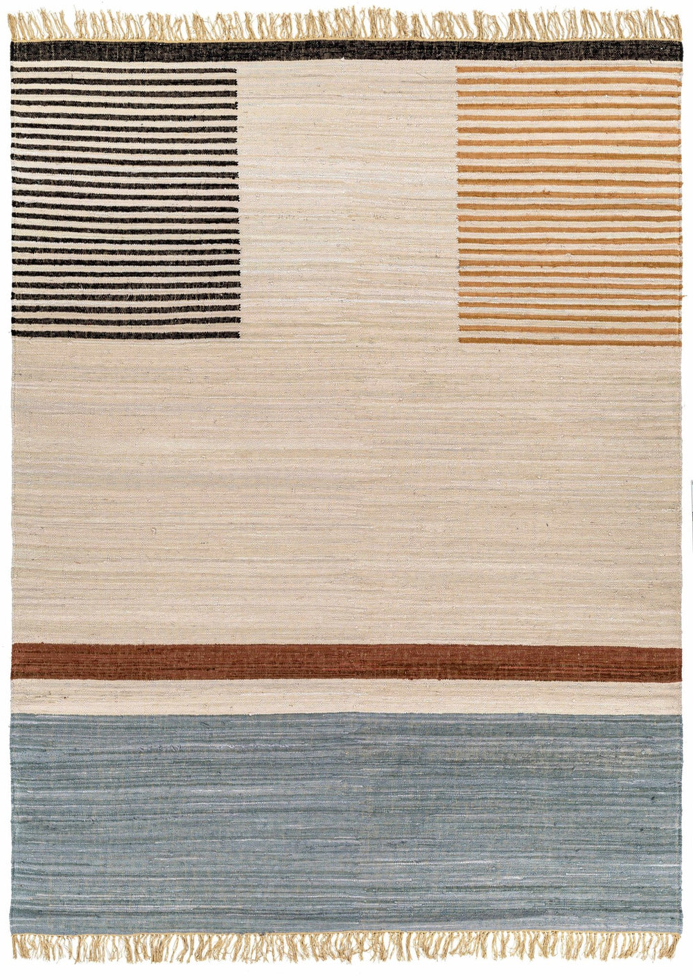 Annangrove Contemporary Geometrical Beige And Gray Rug - The Rug Decor