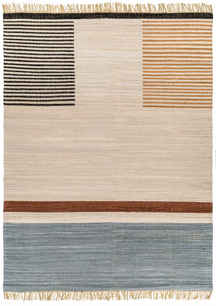 Annangrove Contemporary Geometrical Beige And Gray Rug - The Rug Decor