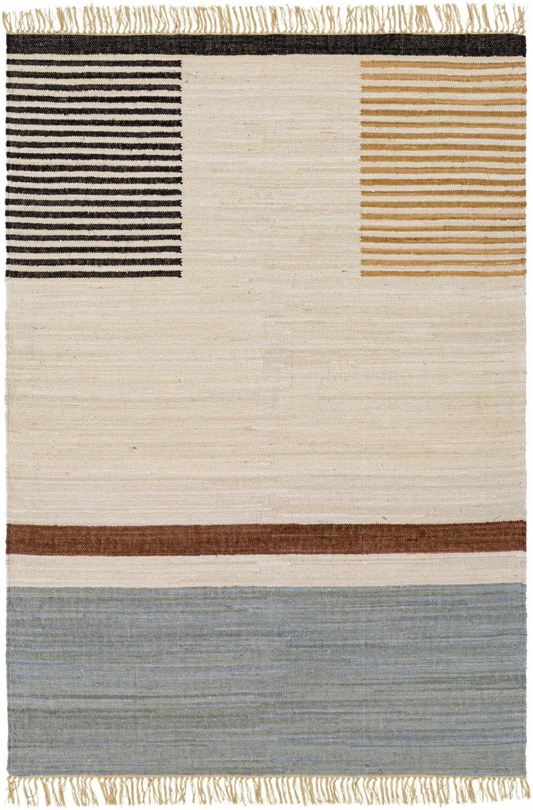 Annangrove Contemporary Geometrical Beige And Gray Rug - The Rug Decor