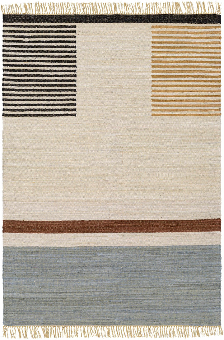 Annangrove Contemporary Geometrical Beige And Gray Rug - The Rug Decor