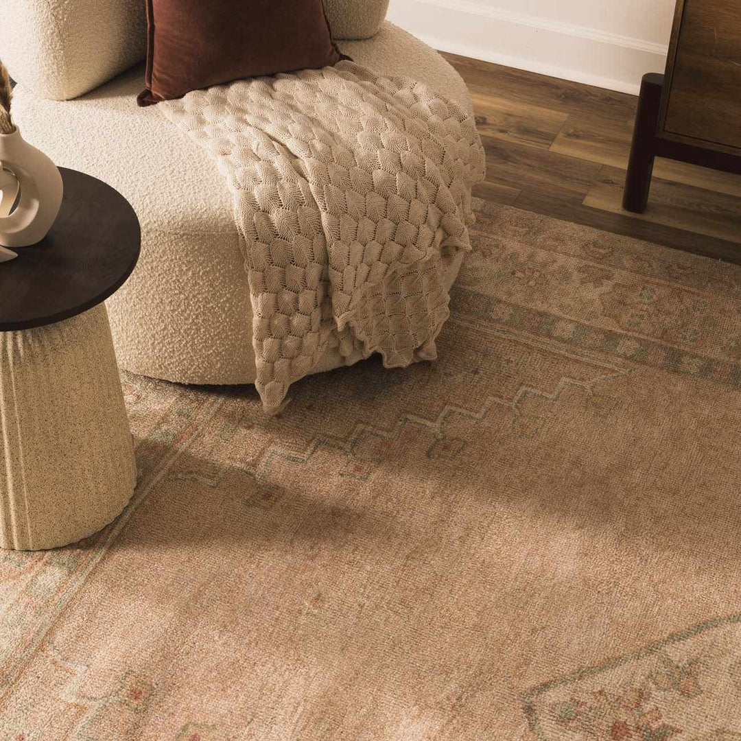 Anneke Traditional Style Peach Hand Tufted Area Rug - The Rug Decor