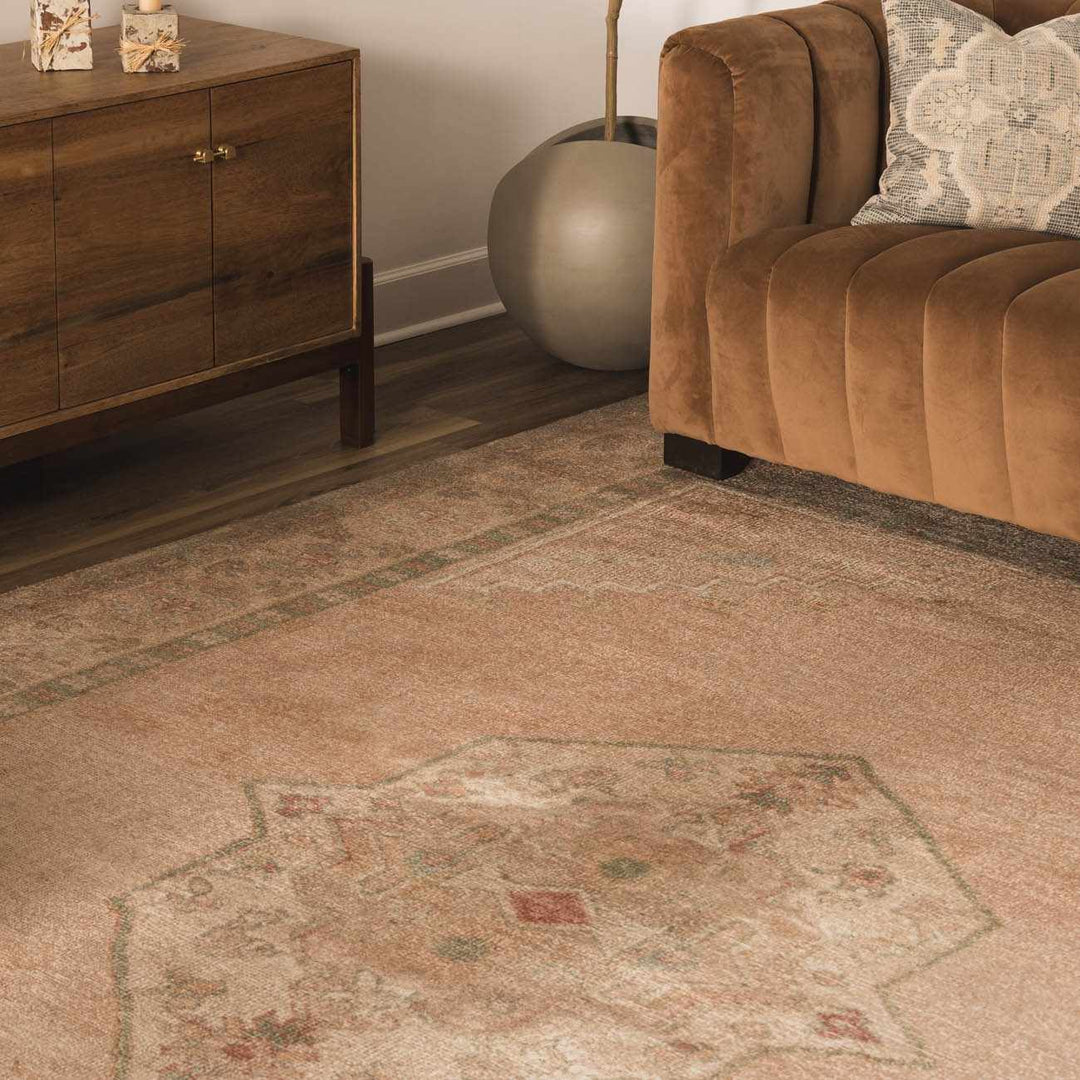 Anneke Traditional Style Peach Hand Tufted Area Rug - The Rug Decor