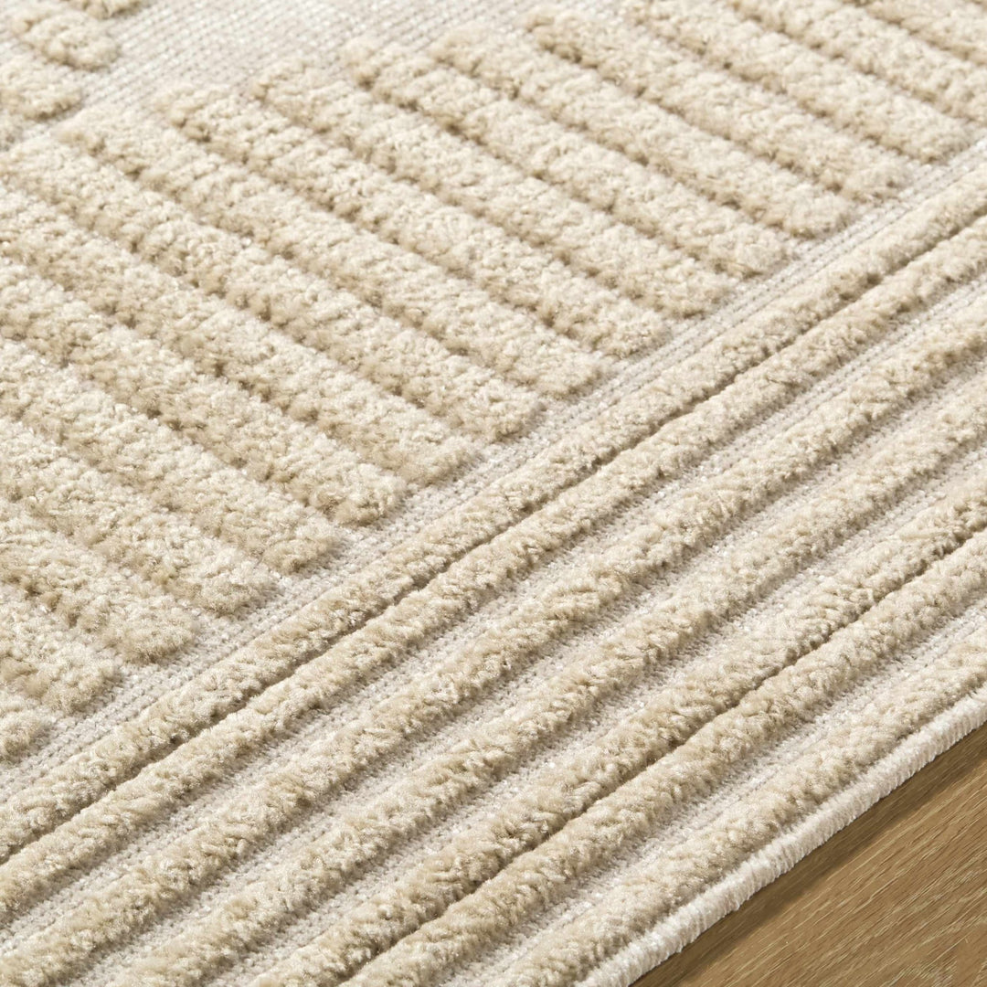 Annika Modern Beige And Ivory Washable Area Rug - The Rug Decor