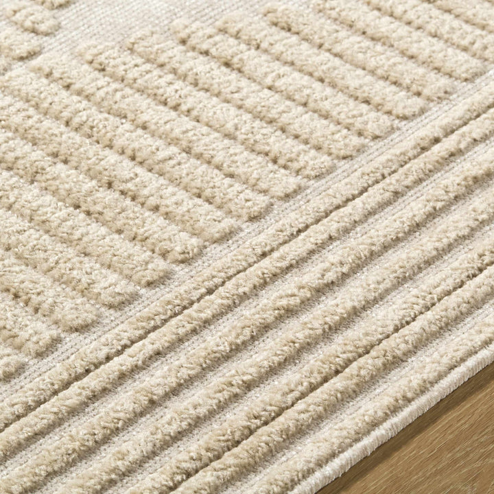 Annika Modern Beige And Ivory Washable Area Rug - The Rug Decor
