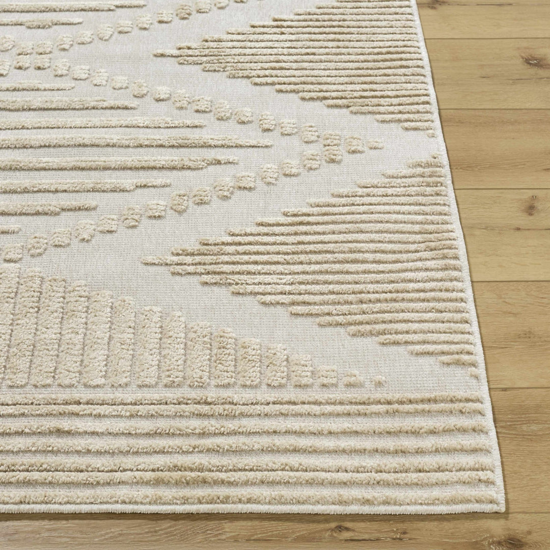 Annika Modern Beige And Ivory Washable Area Rug - The Rug Decor