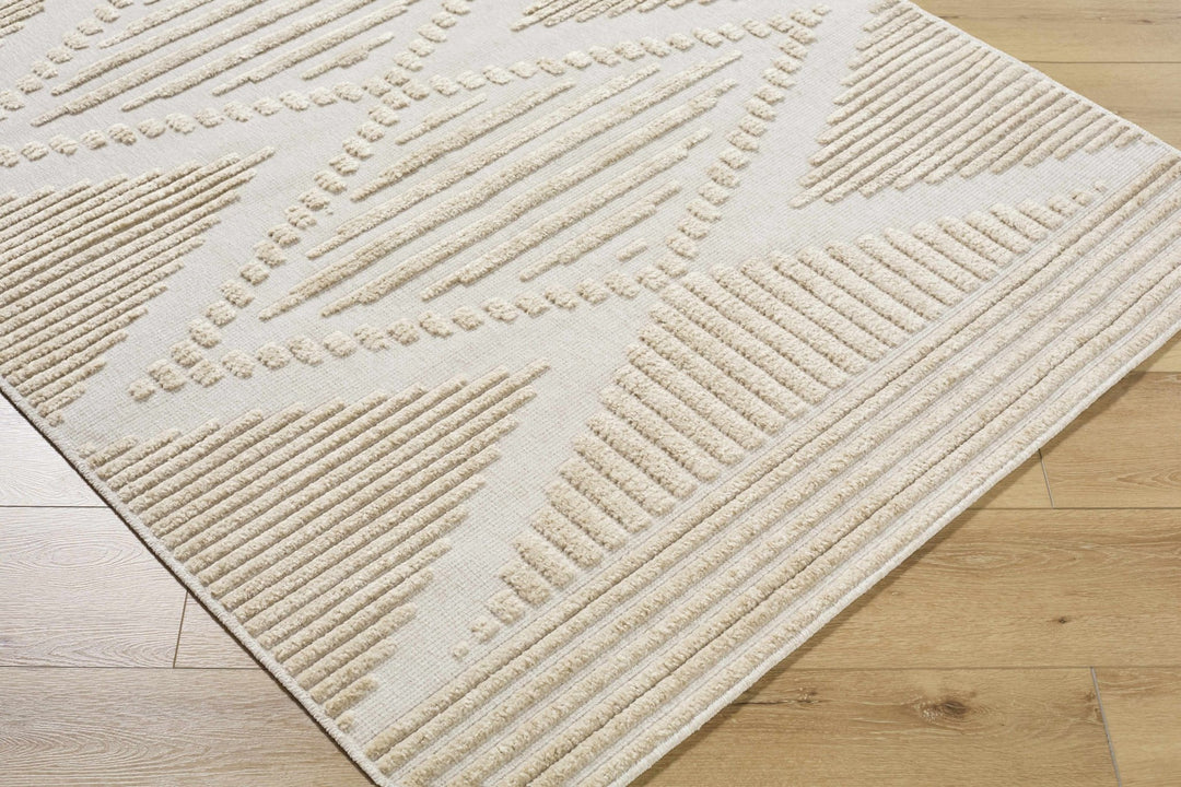 Annika Modern Beige And Ivory Washable Area Rug - The Rug Decor