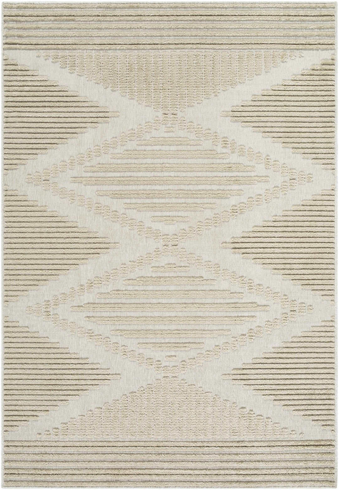Annika Modern Beige And Ivory Washable Area Rug - The Rug Decor