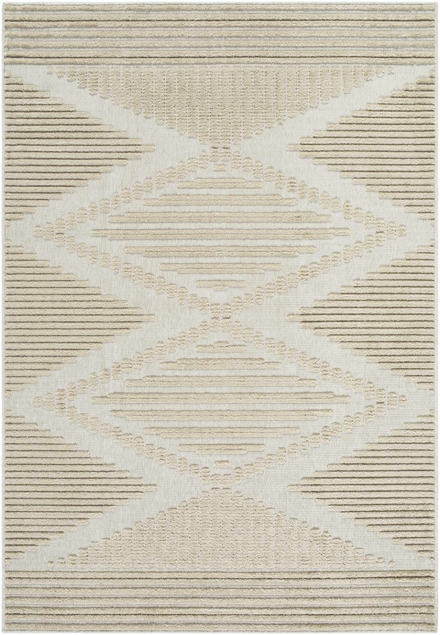 Annika Modern Beige And Ivory Washable Area Rug - The Rug Decor