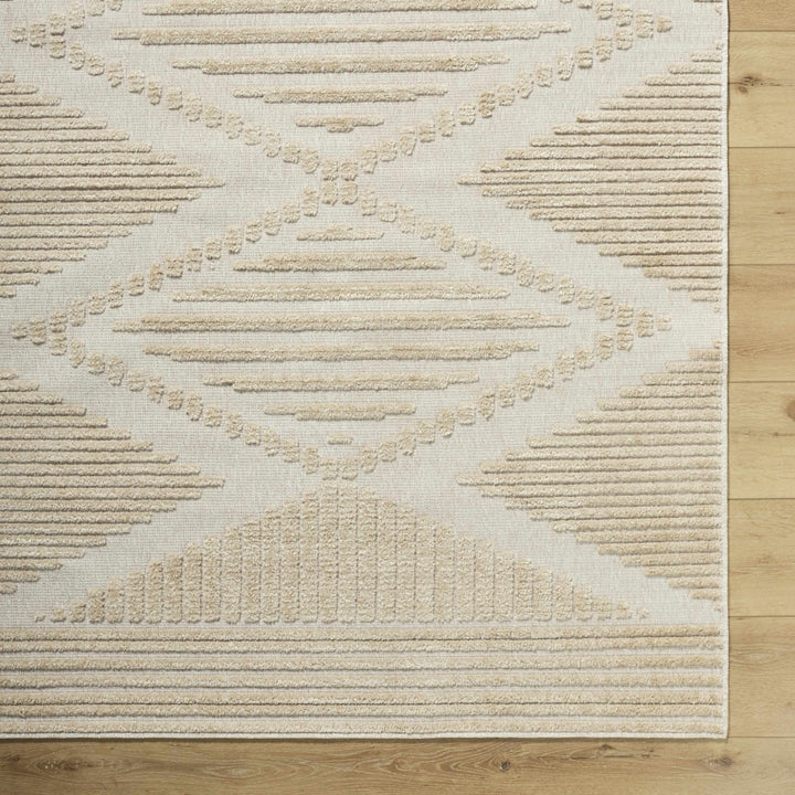Annika Modern Beige And Ivory Washable Area Rug - The Rug Decor